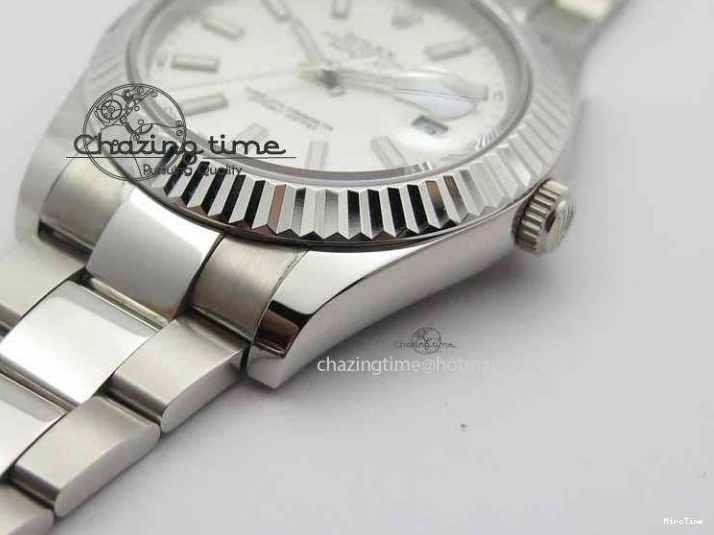 MiroTime 0131 DateJust II 41mm SS BP Maker Best Edition White Dial On SS Bracelet SA Snug 3733
